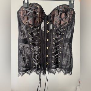 black lace adore me corset xl